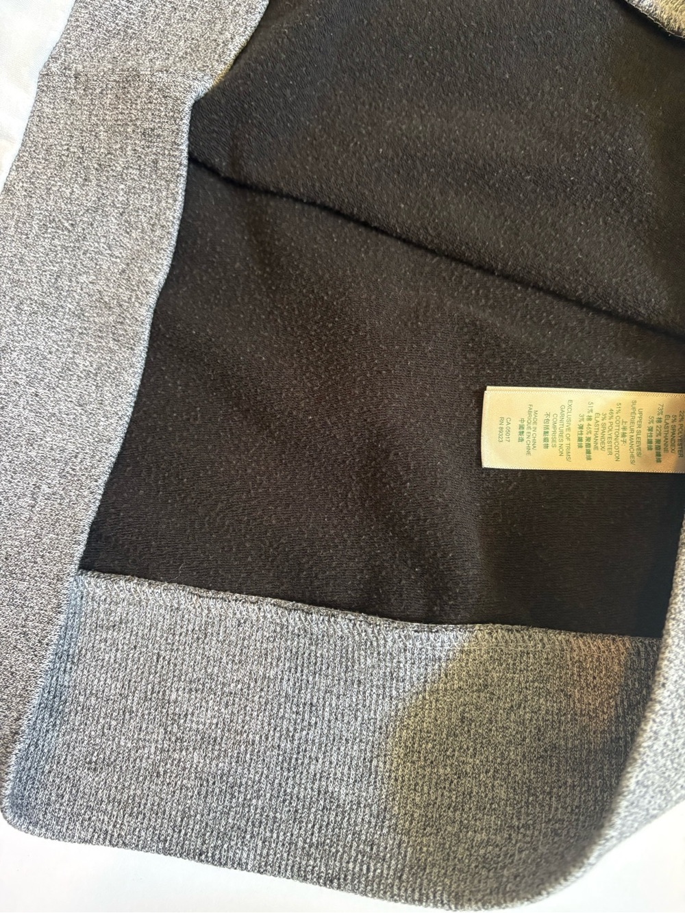 Roots Canada Black Grey Colorblock Raglan Crewneck Sweatshirt women’s Sz XL. - Picture 5 of 13
